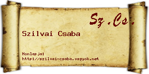 Szilvai Csaba névjegykártya